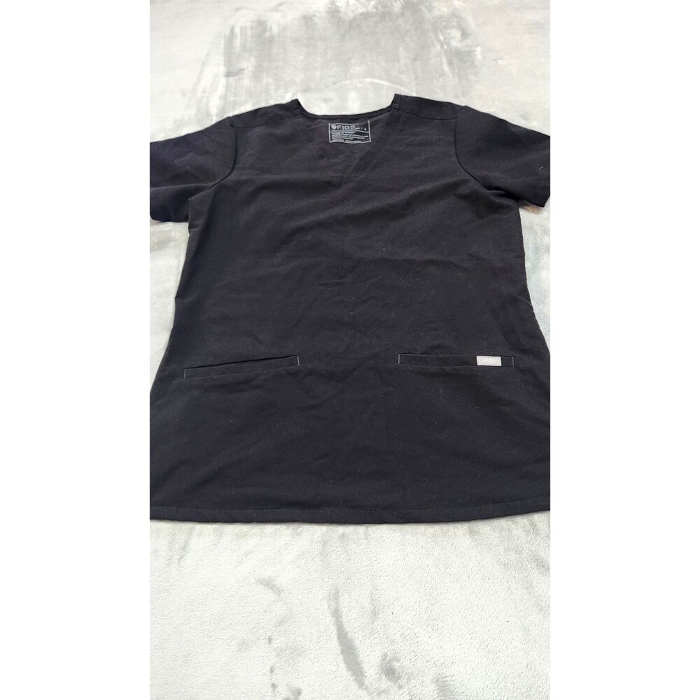 Figs Women's Small‎ Black Casma 3 Pocket Scrub Top